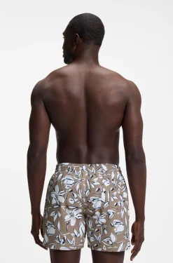 Badeshorts mit durchgehendem Print