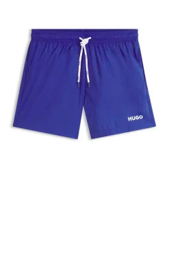 Badeshorts mit kontrastierendem Logo-Print