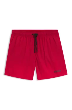 Badeshorts mit kontrastierendem Logo-Print
