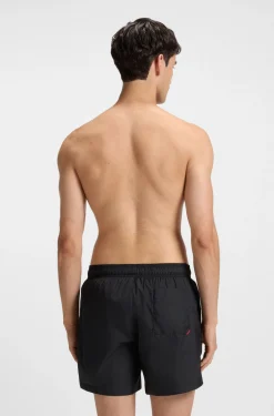 Badeshorts mit kontrastierendem Logo-Print