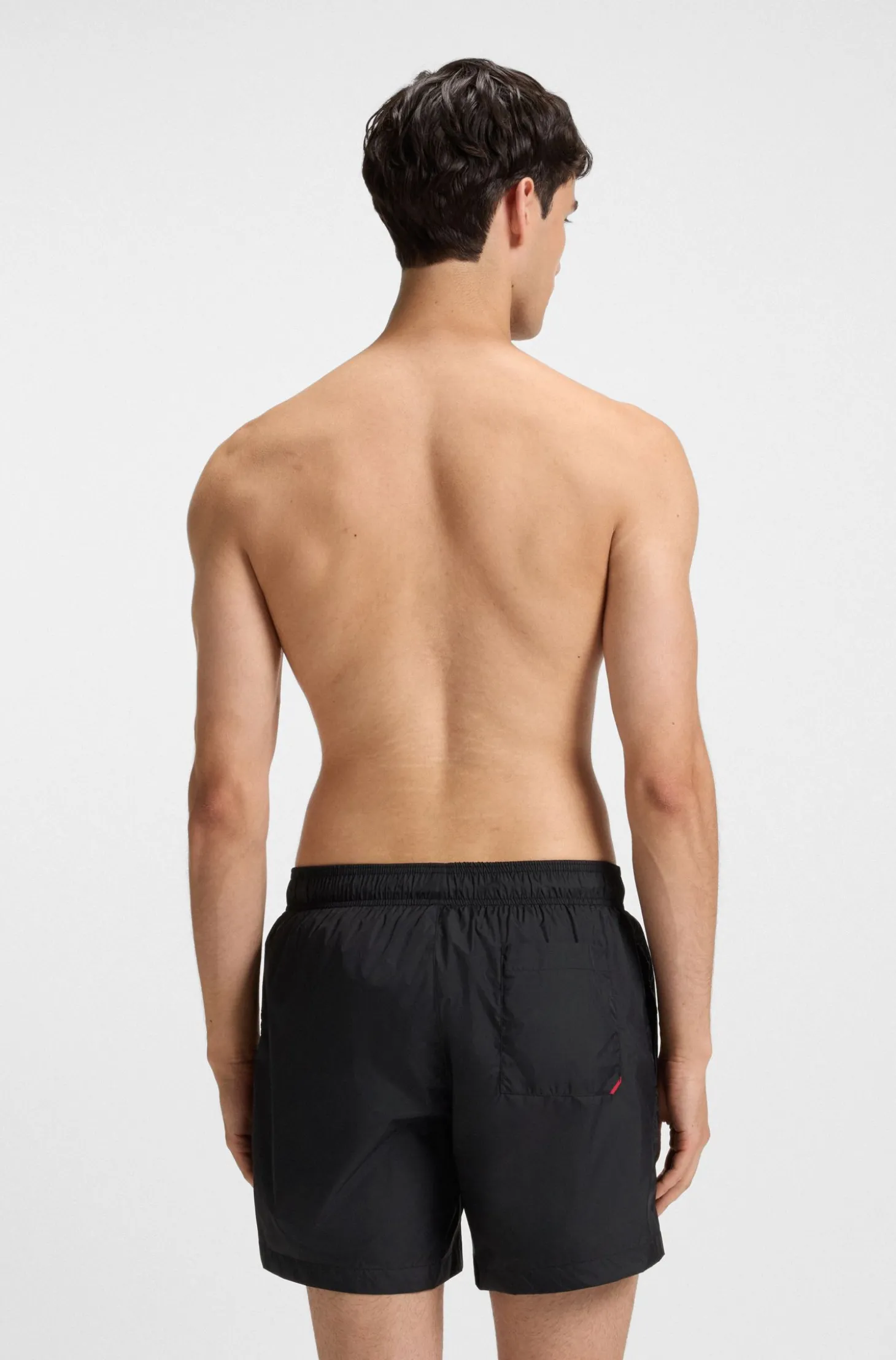 Badeshorts mit kontrastierendem Logo-Print