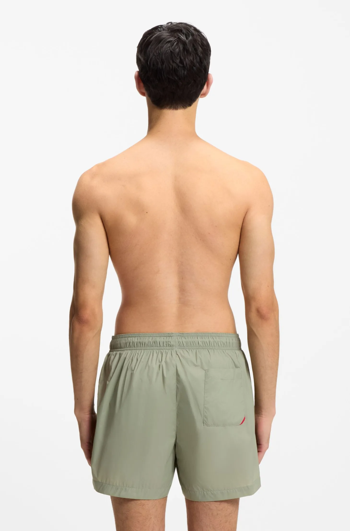Badeshorts mit kontrastierendem Logo-Print