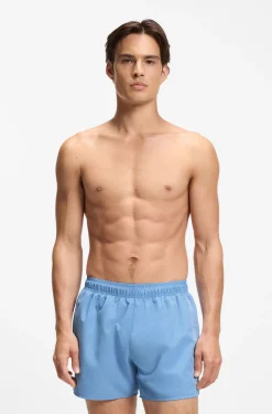 Badeshorts mit mehreren Logos