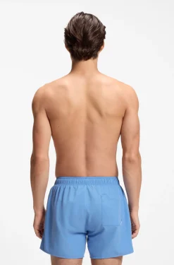Badeshorts mit mehreren Logos
