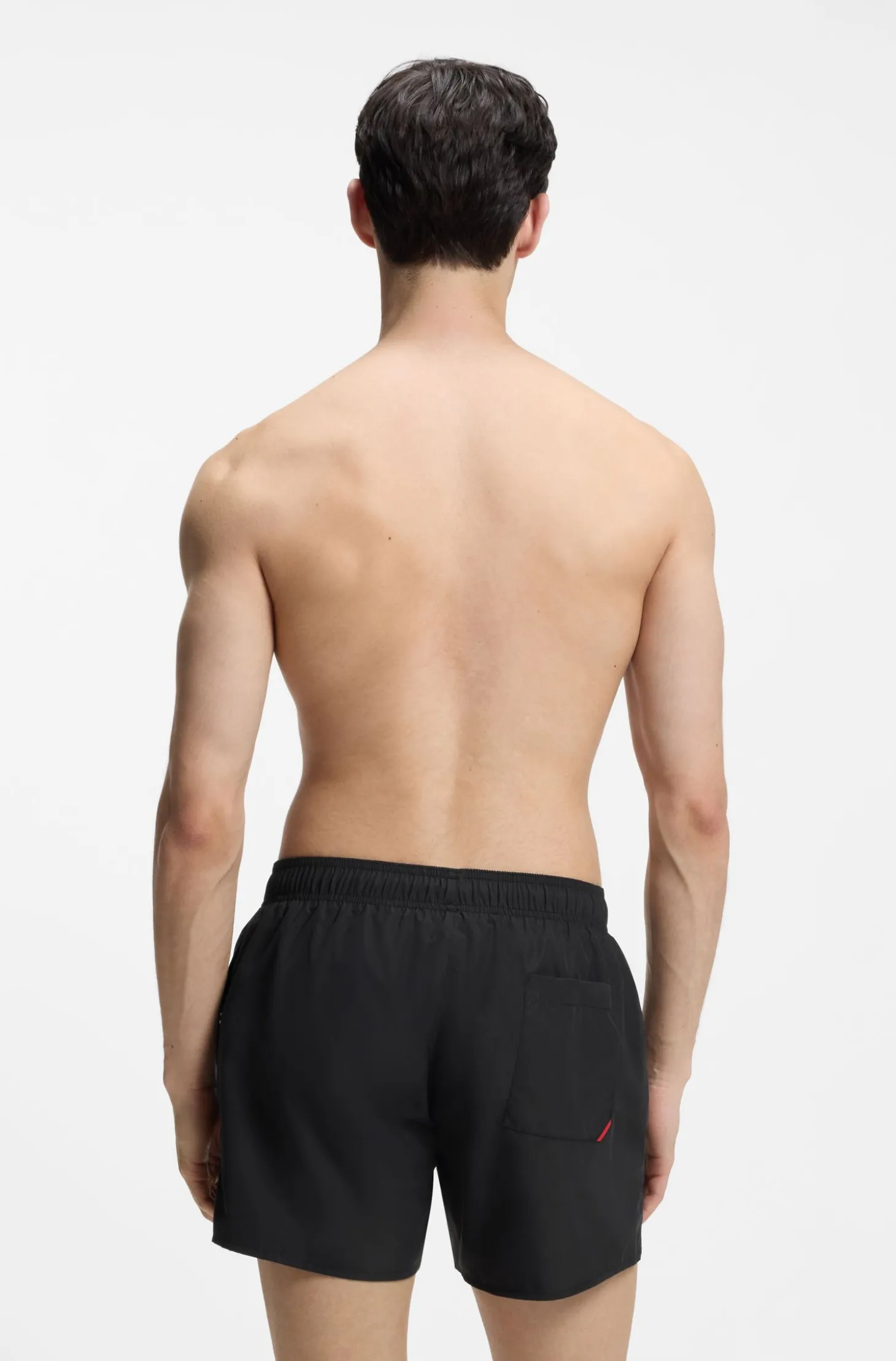 Badeshorts mit mehreren Logos
