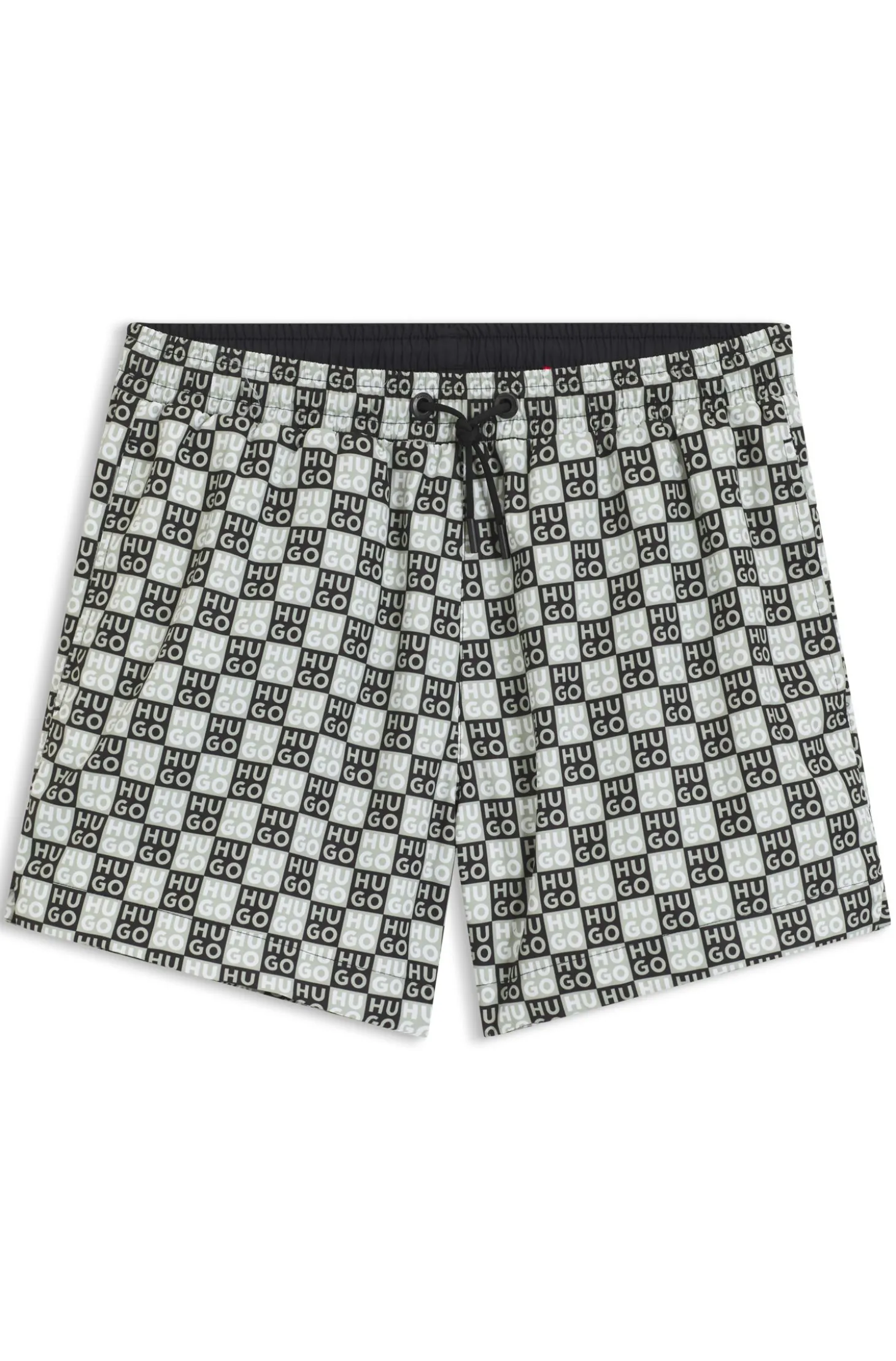Badeshorts mit Schachbrett-Logos