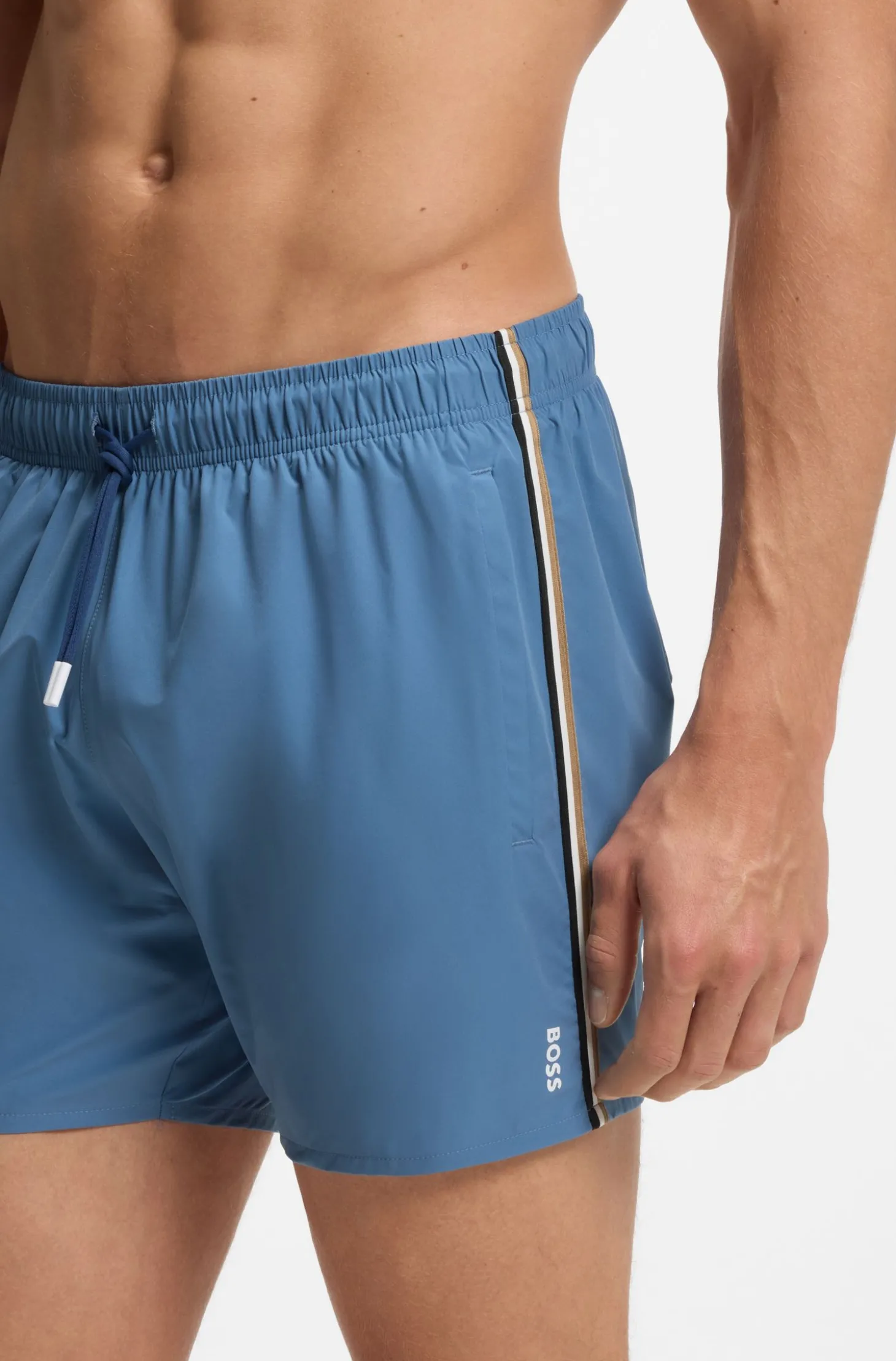 Badeshorts mit Signature-Streifen und Logo