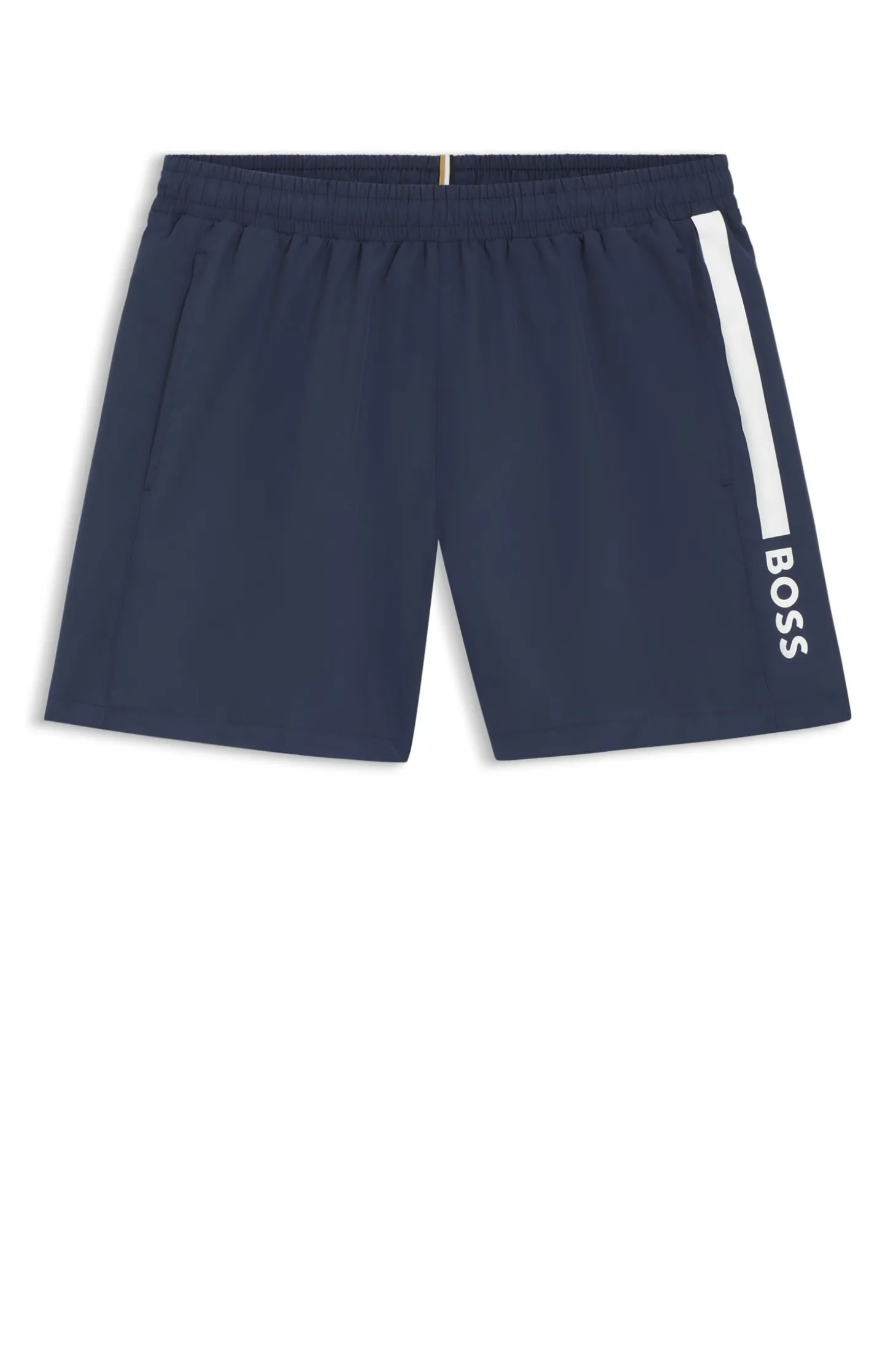 Badeshorts mit Streifen und Logo