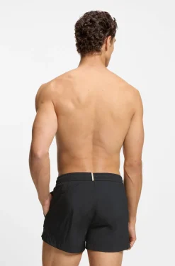 Badeshorts mit Umriss-Logo-Print