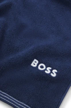 Badetuch aus Baumwolle mit kontrastfarbener Logo-Stickerei