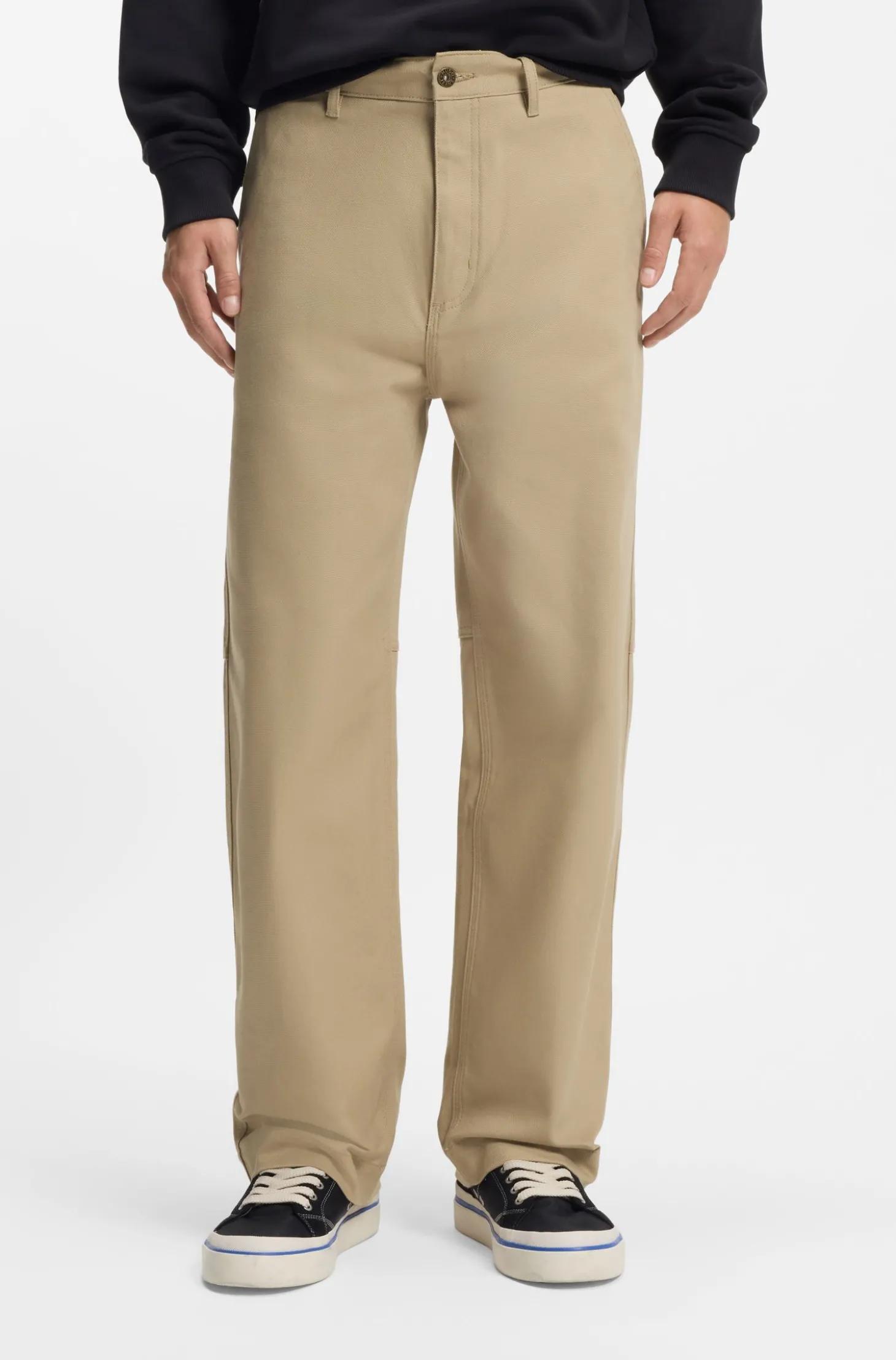 Baggy-Fit Hose aus Stretch-Baumwoll-Canvas