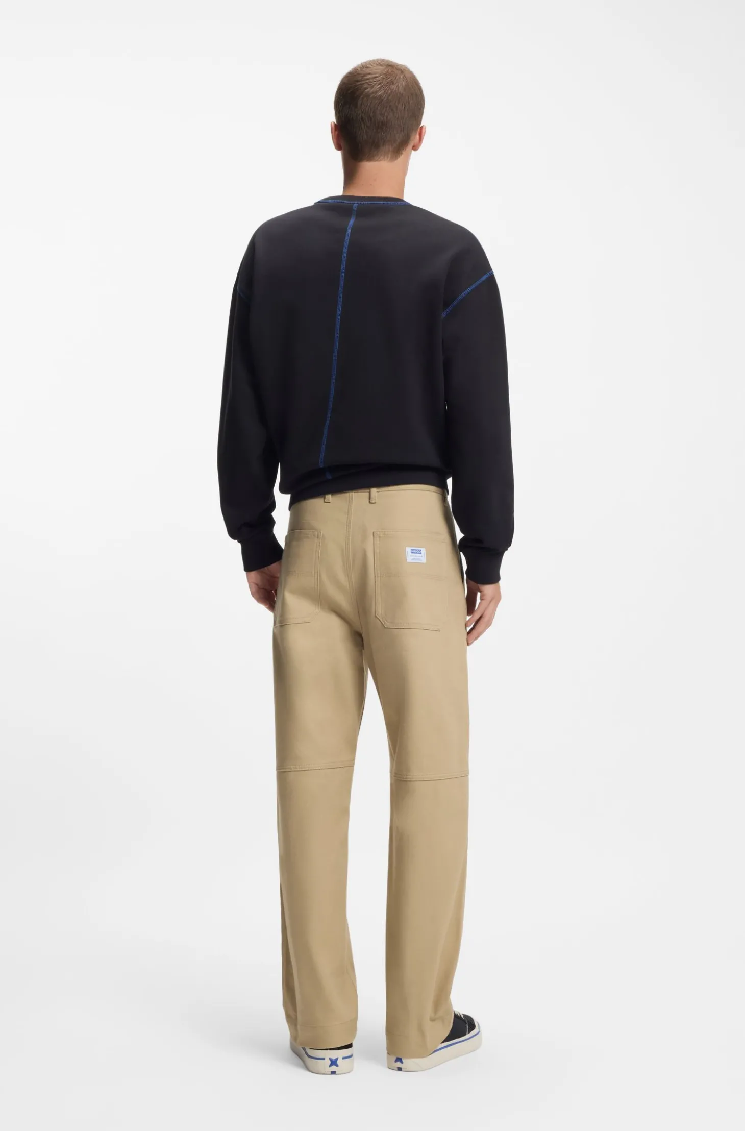 Baggy-Fit Hose aus Stretch-Baumwoll-Canvas