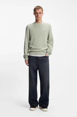 Baggy-Fit Jeans aus blauem Denim mit Vintage-Waschung
