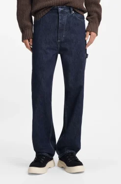 Baggy-Fit Jeans aus dunkelblauem Denim