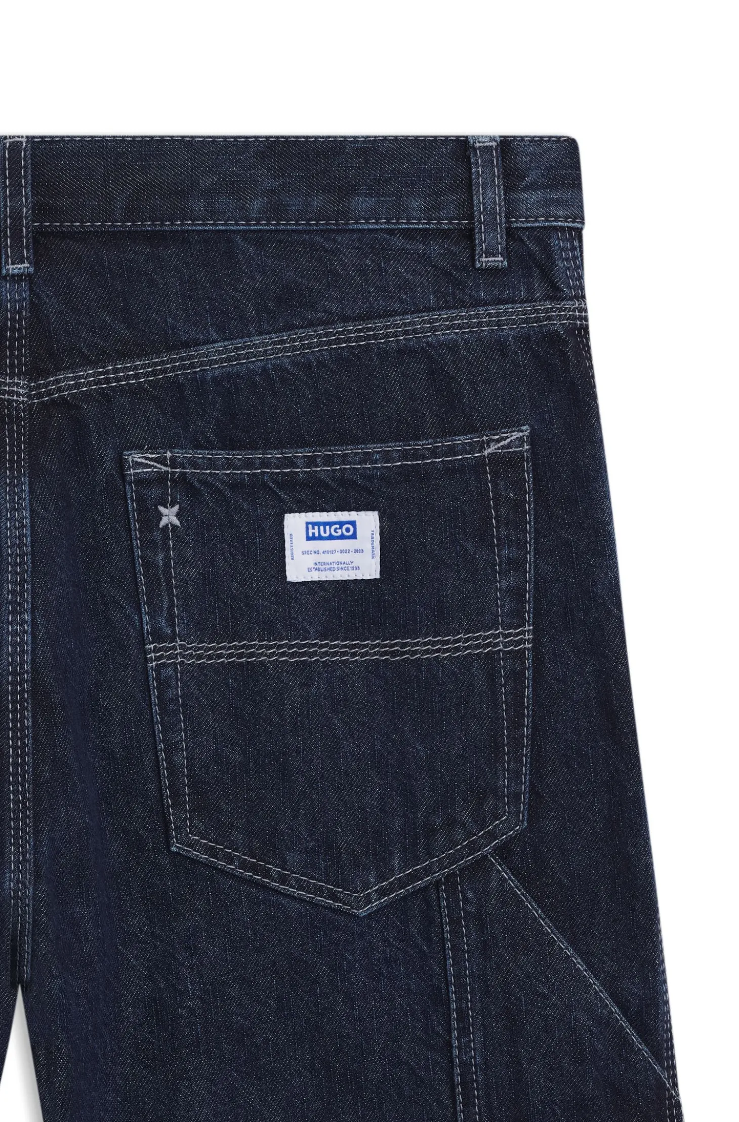 Baggy-Fit Jeans aus dunkelblauem Denim