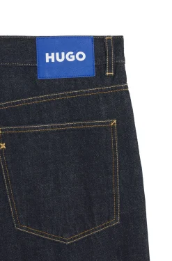 Baggy-Fit Jeans aus dunkelblauem Denim mit Rinse-Waschung