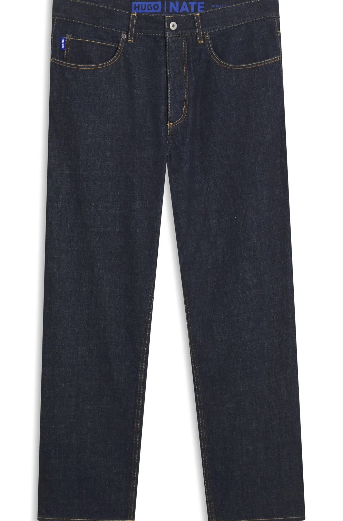 Baggy-Fit Jeans aus dunkelblauem Denim mit Rinse-Waschung