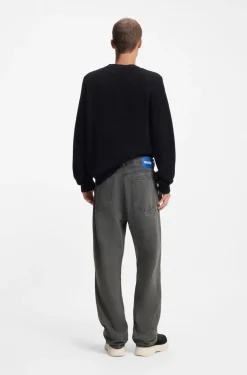 Baggy-Fit Jeans aus grauem Denim