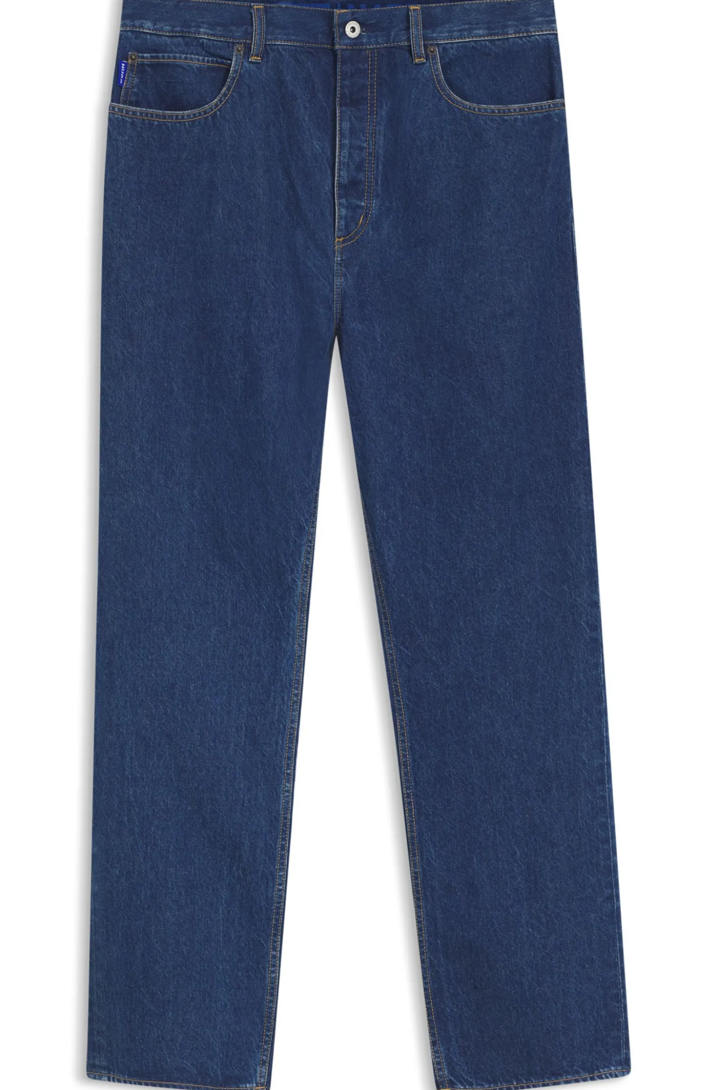 Baggy-Fit Jeans aus Vintage-blauem Denim