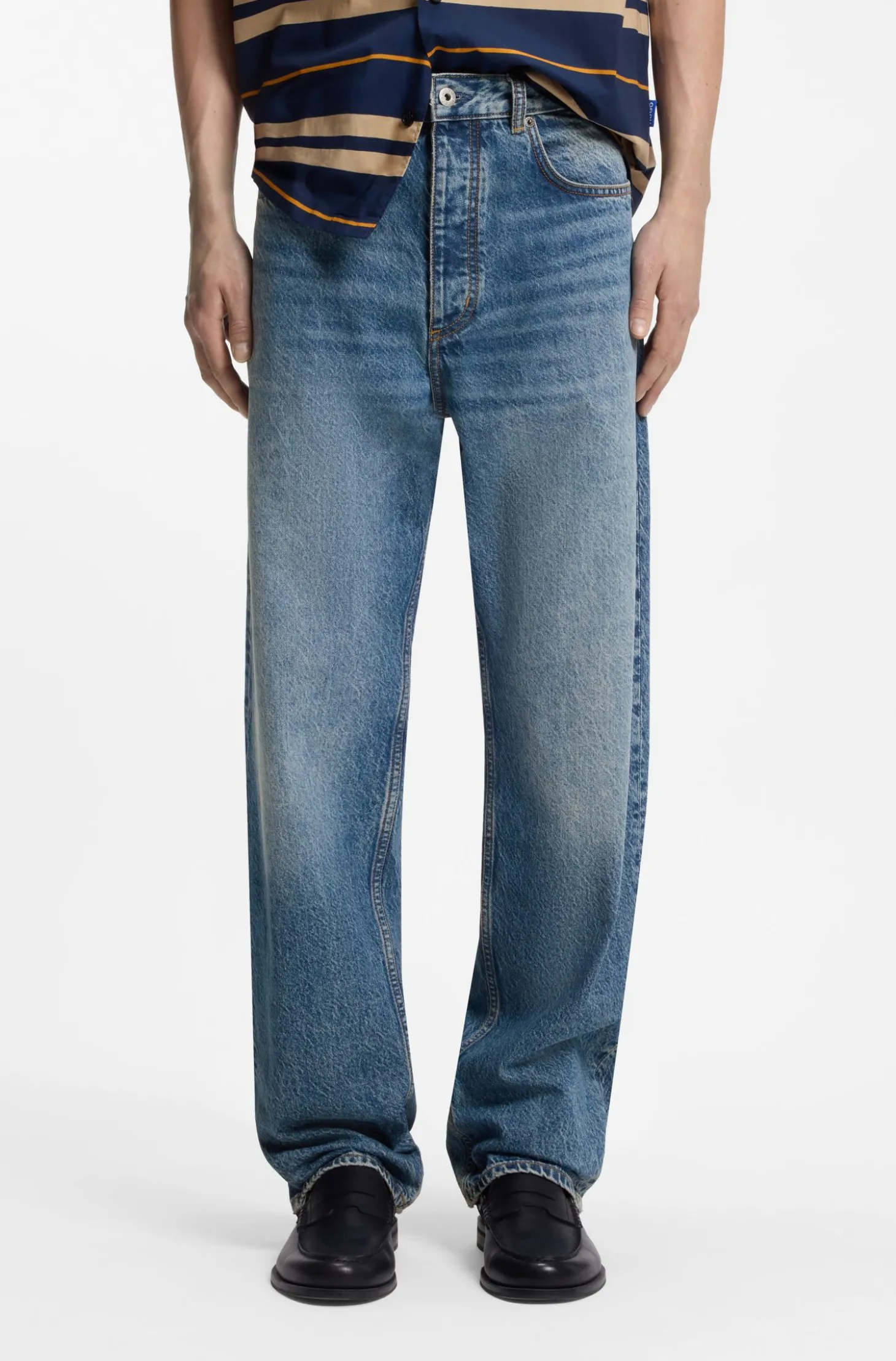 Baggy-Fit Jeans mit Used-Details