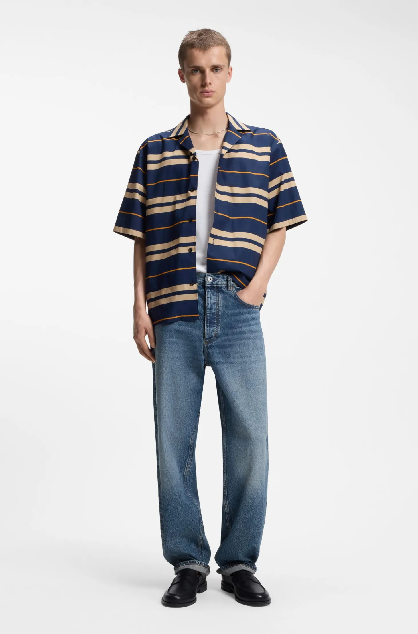 Baggy-Fit Jeans mit Used-Details