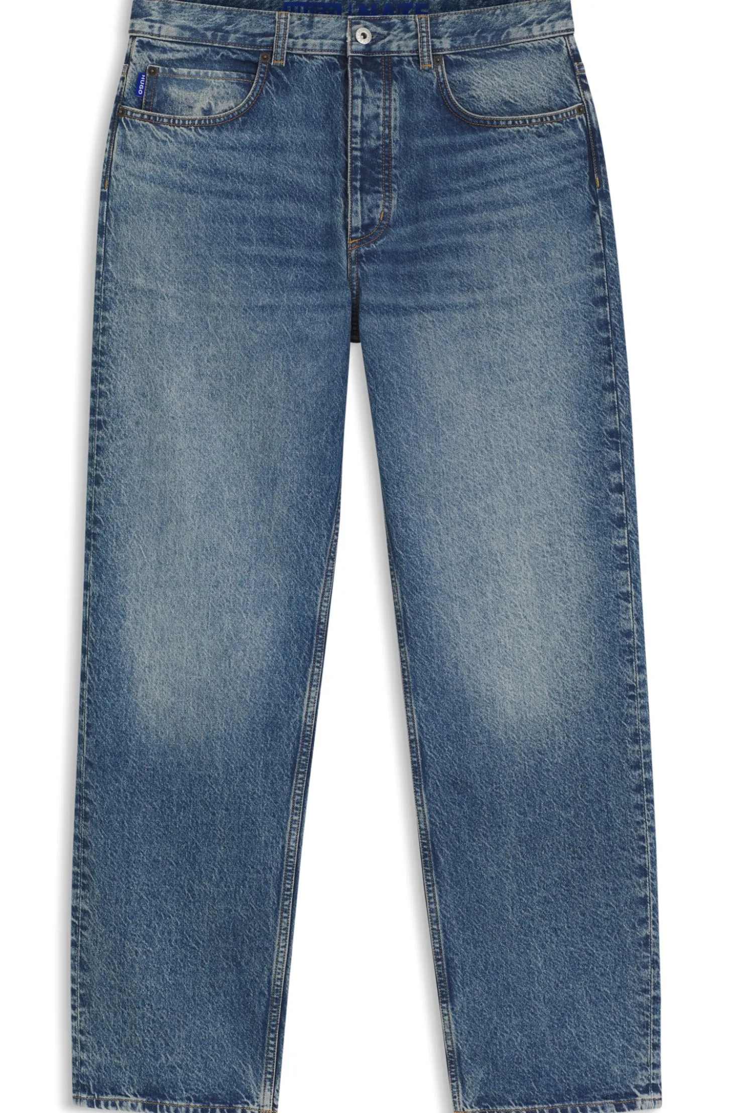 Baggy-Fit Jeans mit Used-Details