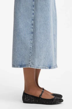 Ballerinas aus Glitzer-Mesh mit Schnallenriemen