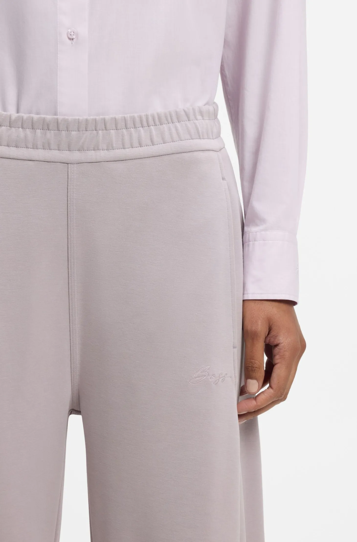 Balloon-Fit Jogginghose mit Logo-Stickerei