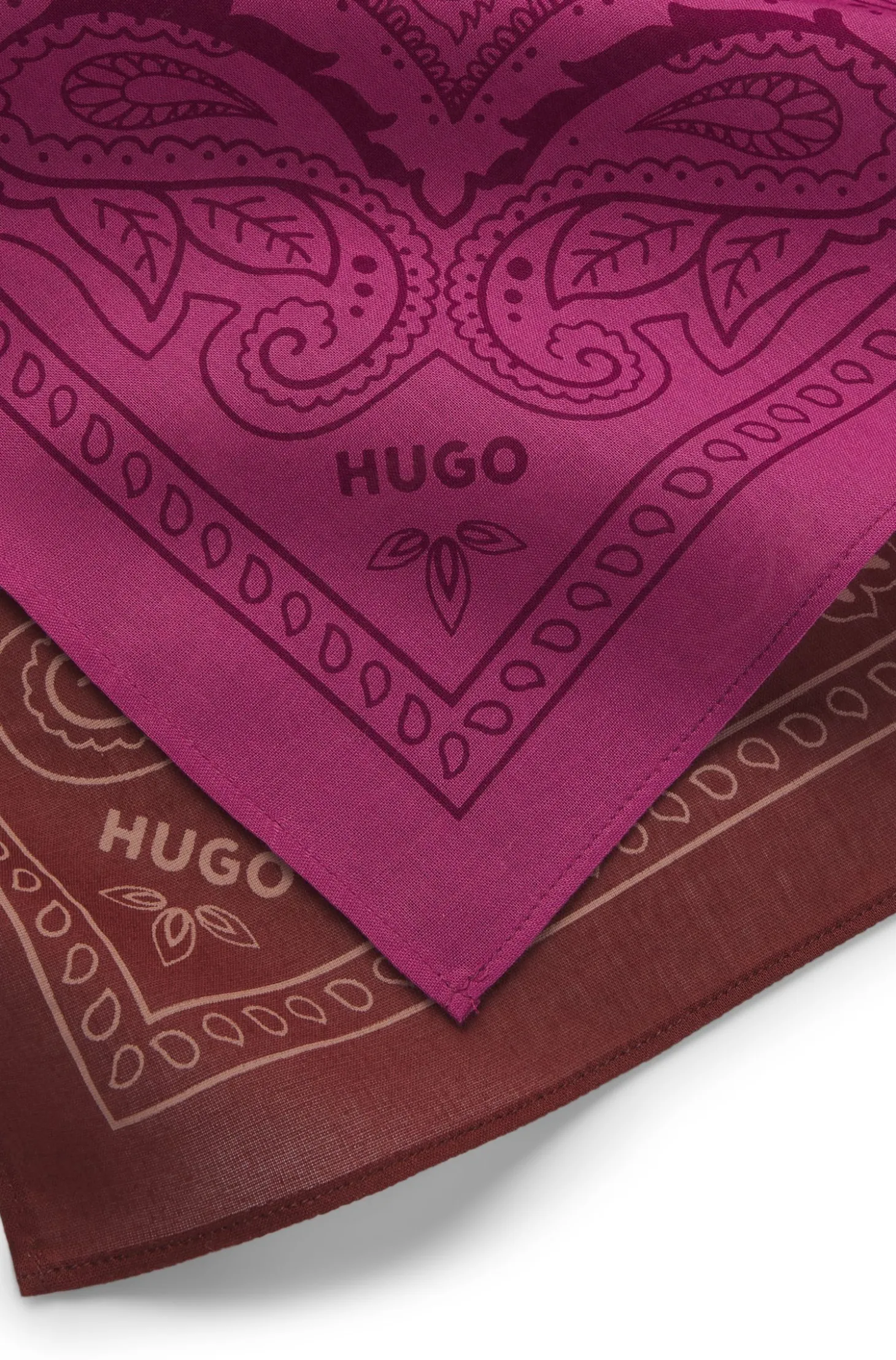 Bandanas aus bedruckter Baumwoll-Popeline im Zweier-Pack