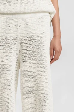 Baumwollhose mit Mikro-Spitzenstruktur