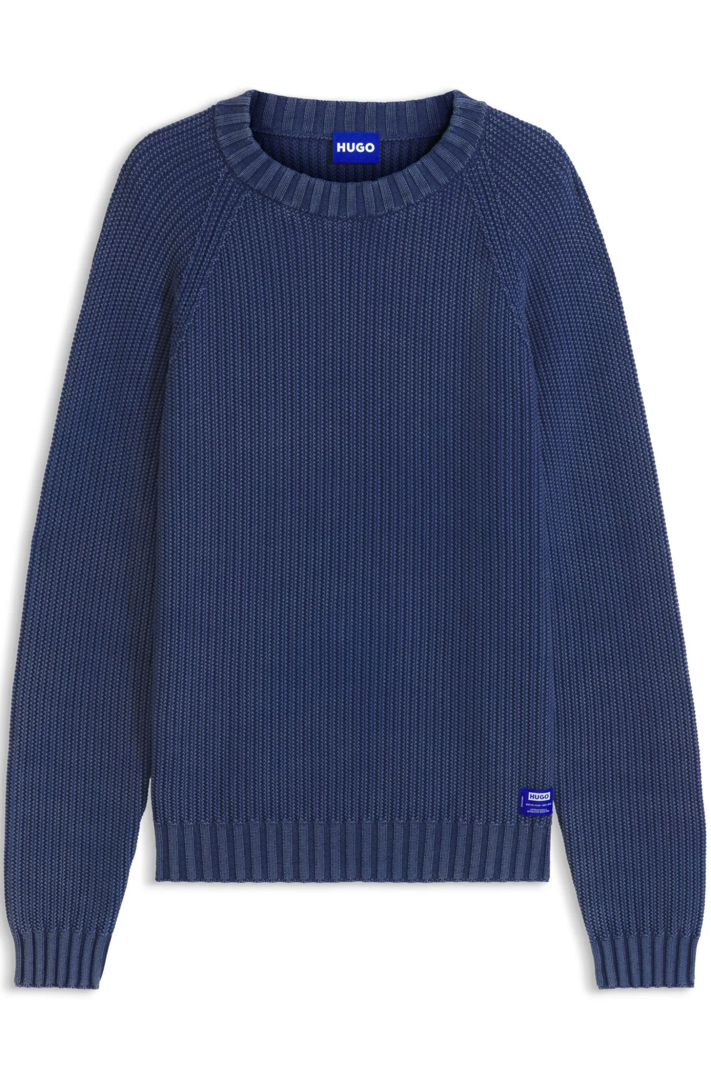 Baumwollpullover mit Ripp-Struktur