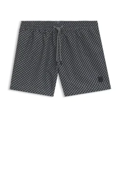 Bedruckte Badeshorts mit Logo-Badge