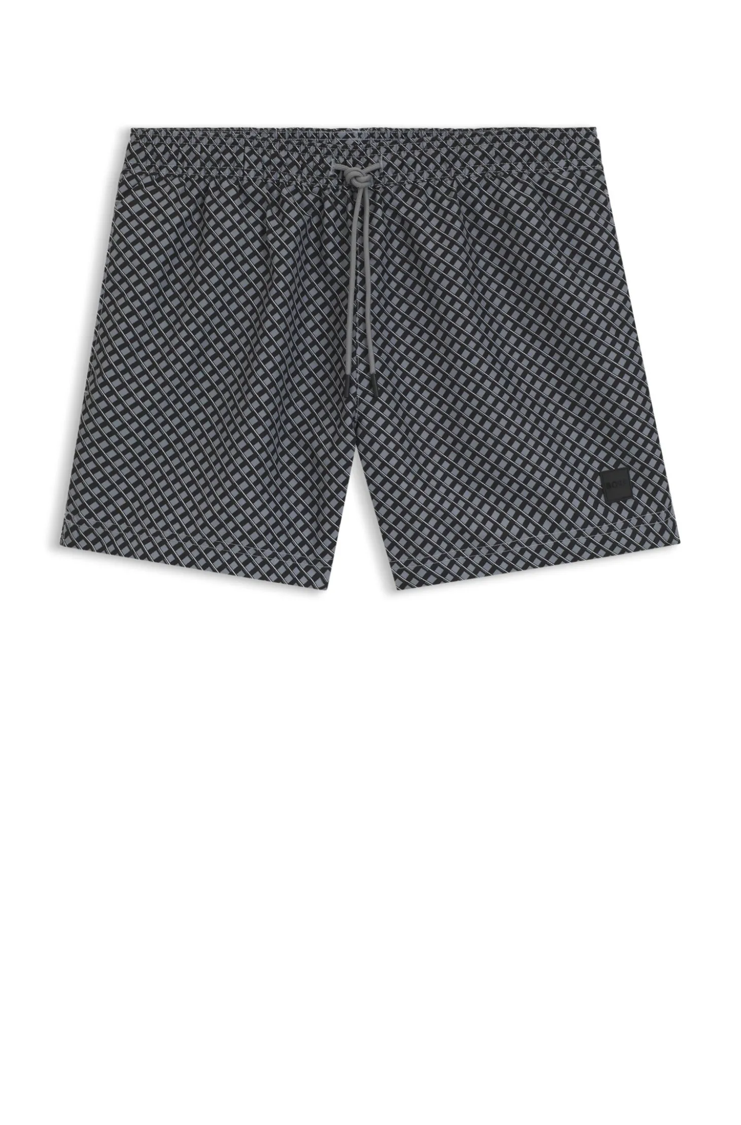 Bedruckte Badeshorts mit Logo-Badge
