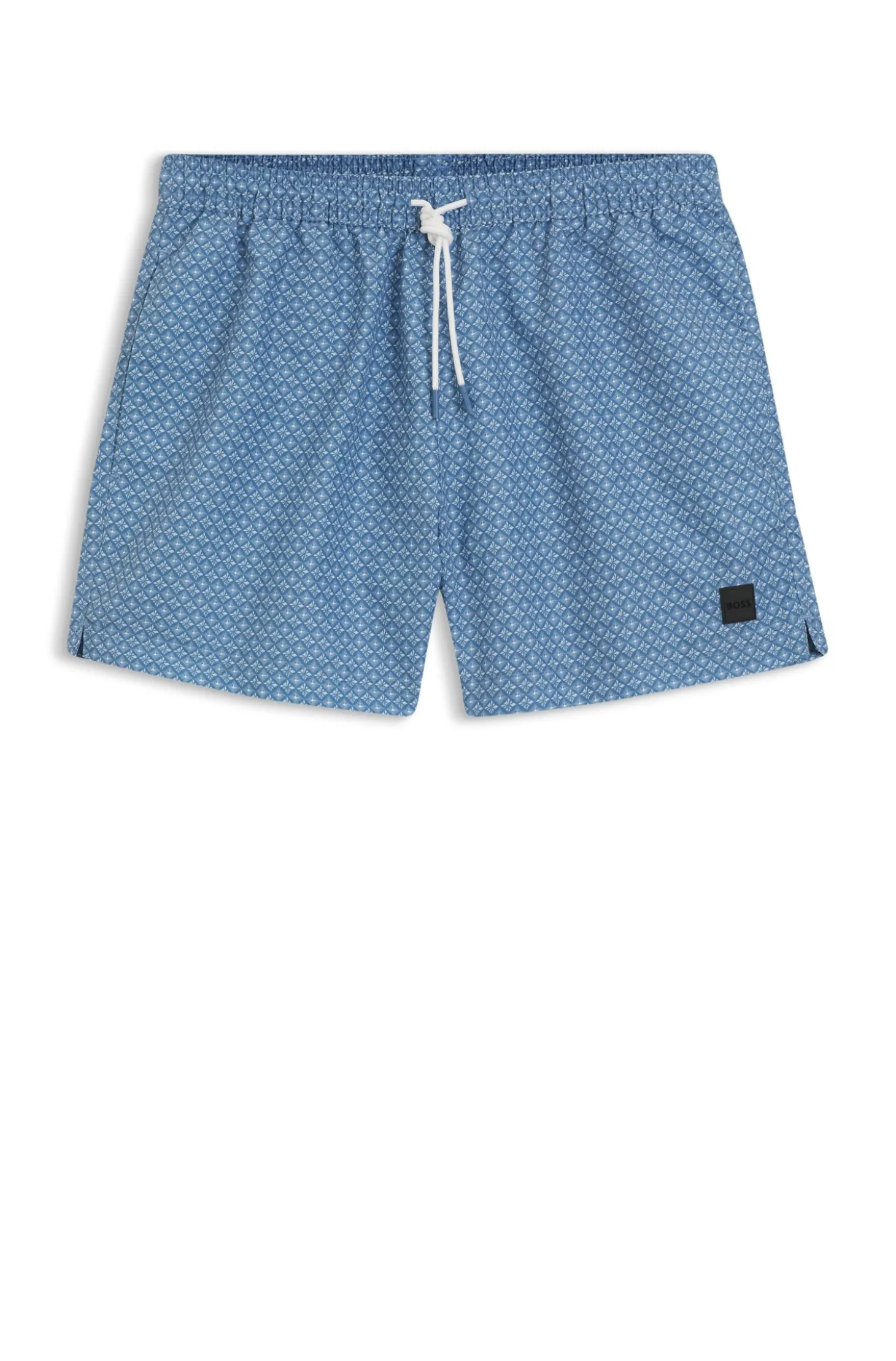 Bedruckte Badeshorts mit Logo-Badge