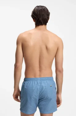 Bedruckte Badeshorts mit Logo-Badge
