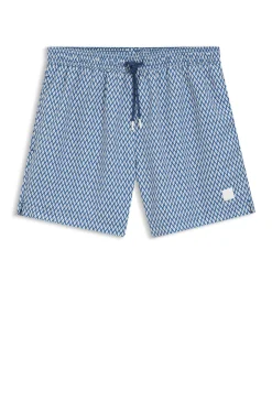 Bedruckte Badeshorts mit Logo-Badge