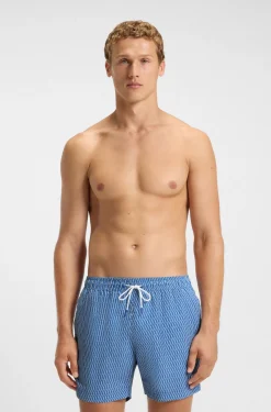 Bedruckte Badeshorts mit Logo-Badge