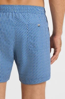 Bedruckte Badeshorts mit Logo-Badge