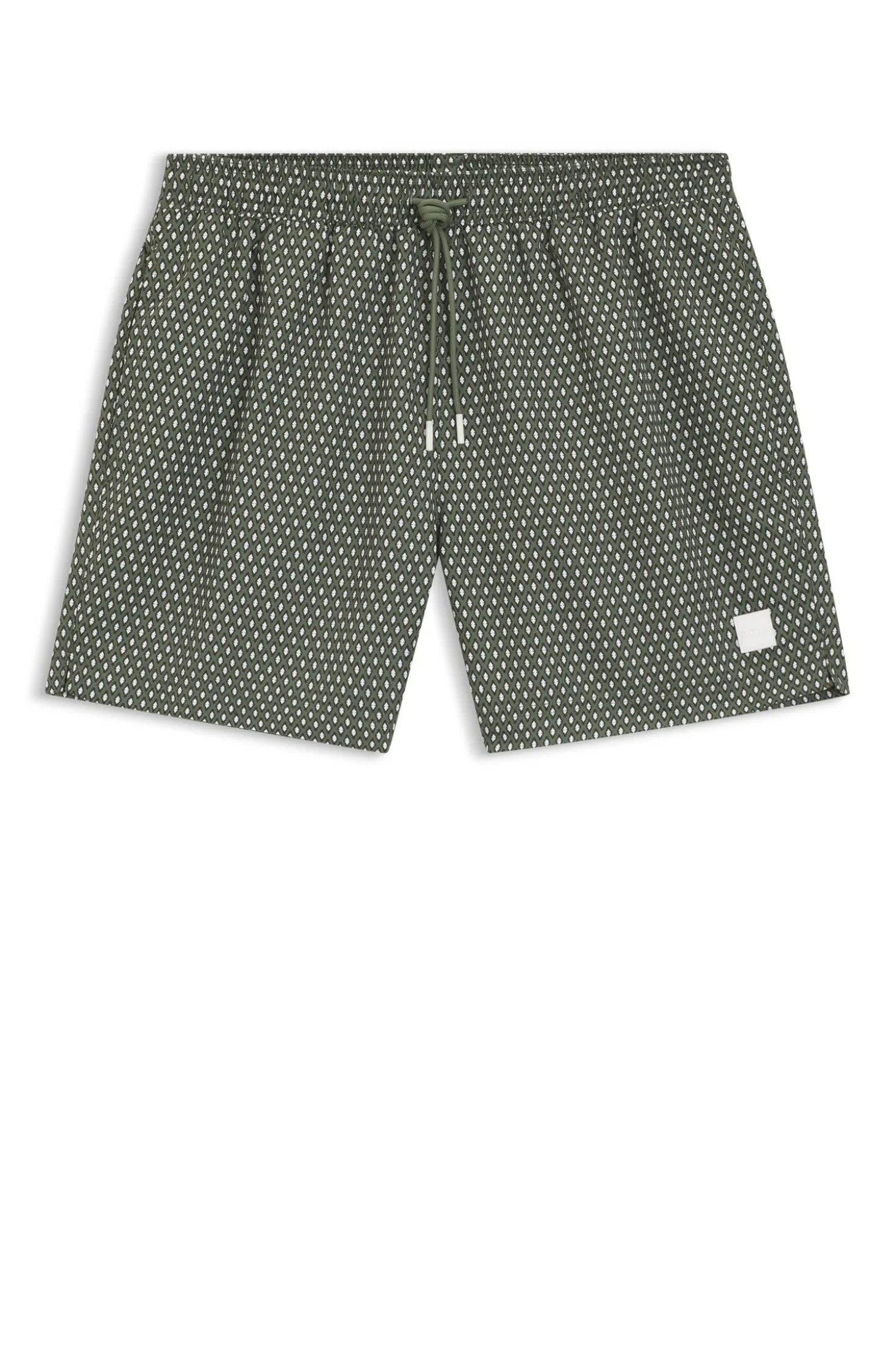 Bedruckte Badeshorts mit Logo-Badge
