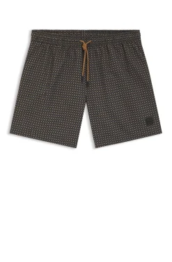 Bedruckte Badeshorts mit Logo-Badge