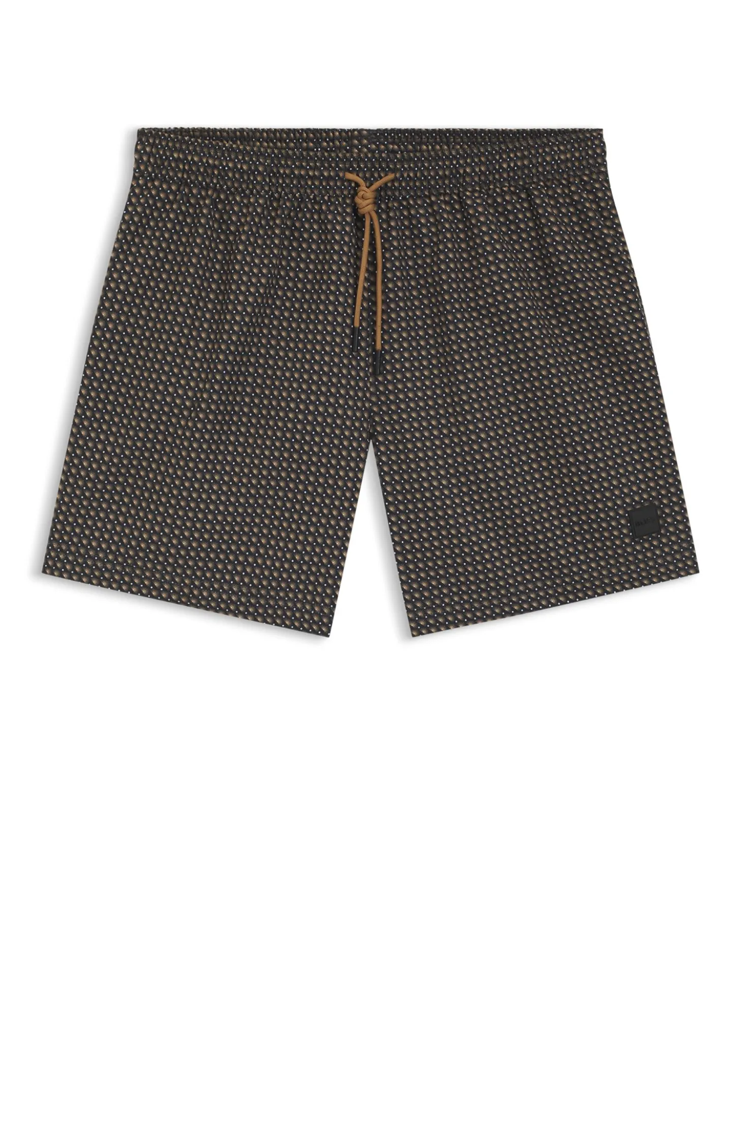 Bedruckte Badeshorts mit Logo-Badge