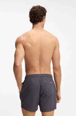 Bedruckte Badeshorts mit Logo-Badge