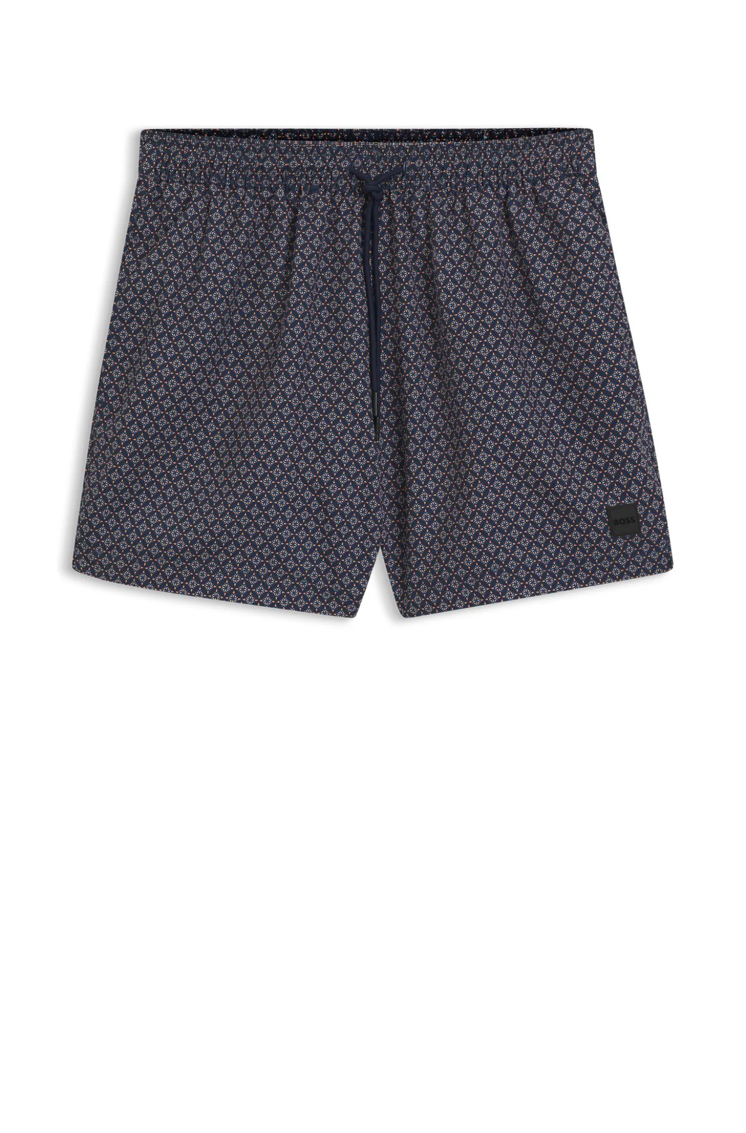 Bedruckte Badeshorts mit Logo-Badge