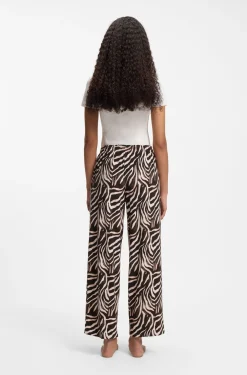 Bedruckte Pyjama-Hose aus Stretch-Modal und Baumwolle