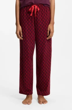 Bedruckte Pyjama-Hose aus Stretch-Modal und Baumwolle