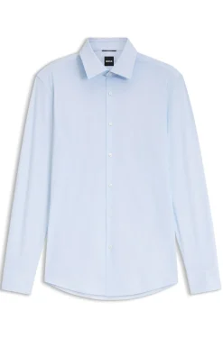 Bedrucktes Slim-Fit Hemd aus funktionalem Stretch-Jersey
