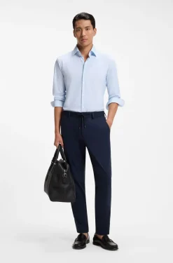 Bedrucktes Slim-Fit Hemd aus funktionalem Stretch-Jersey