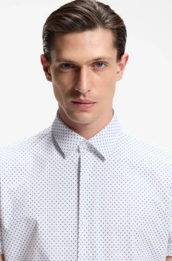 Bedrucktes Slim-Fit Hemd aus funktionalem Stretch-Jersey