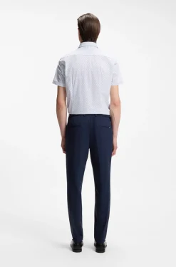 Bedrucktes Slim-Fit Hemd aus funktionalem Stretch-Jersey