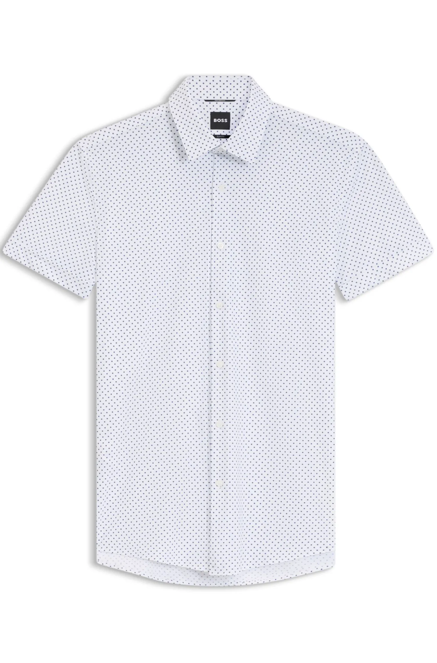 Bedrucktes Slim-Fit Hemd aus funktionalem Stretch-Jersey